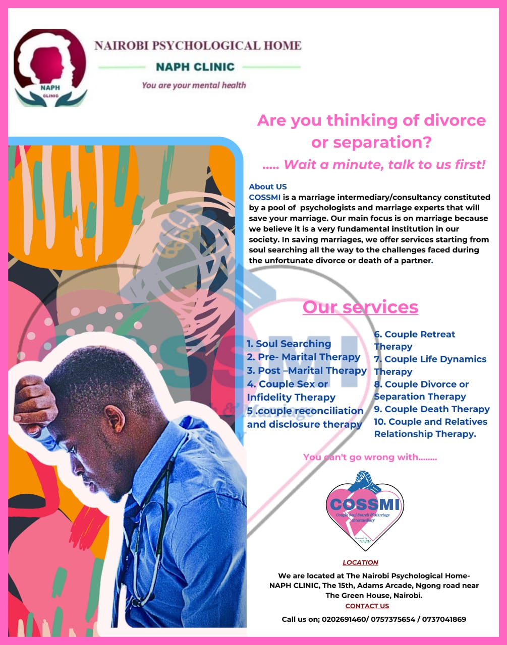 Happy couple counseling session